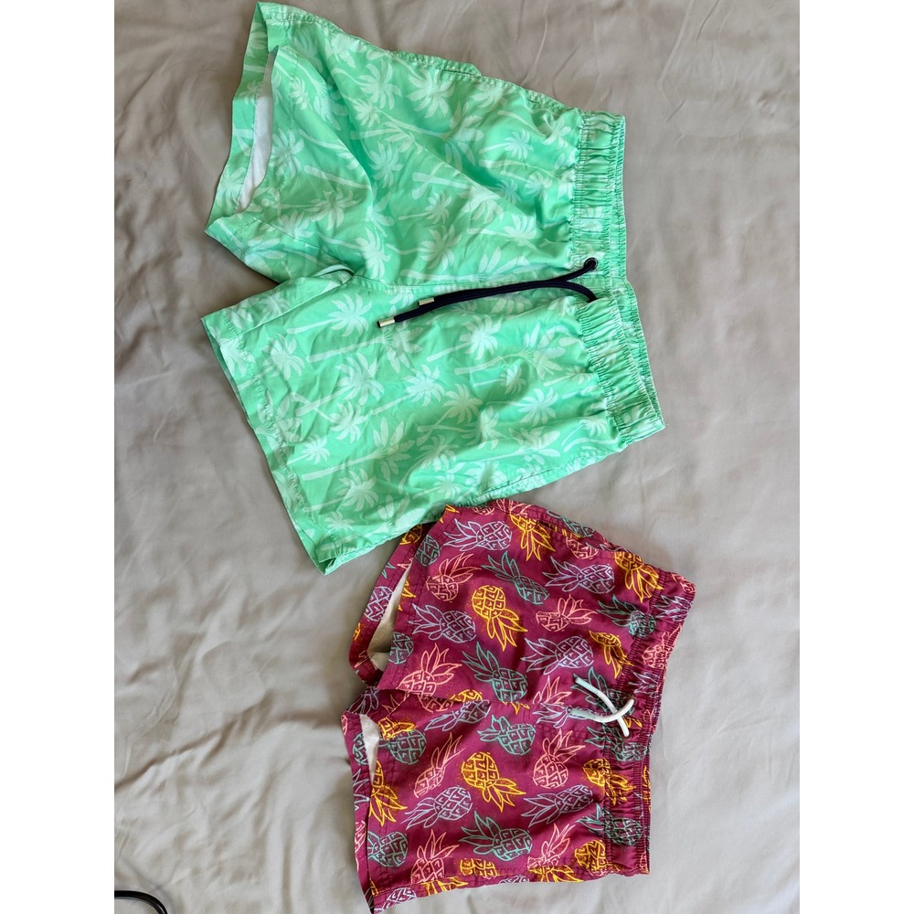 Boys Swim Trunks Bundle Franks Mint Palm Art Class Magenta‎ Pineapple Size M L